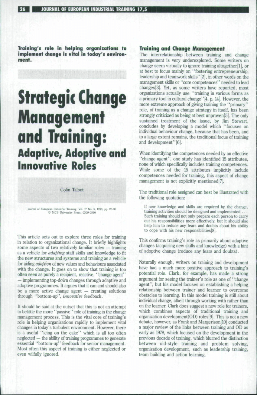 thesis on change management pdf