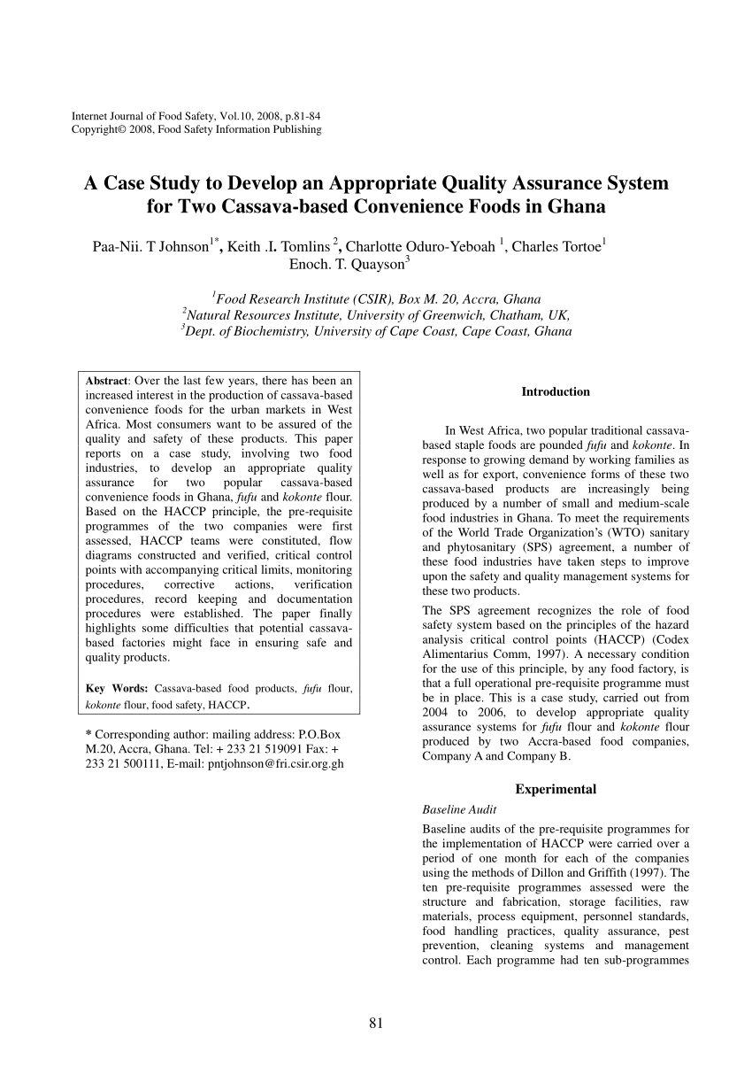 case study on quality assurance