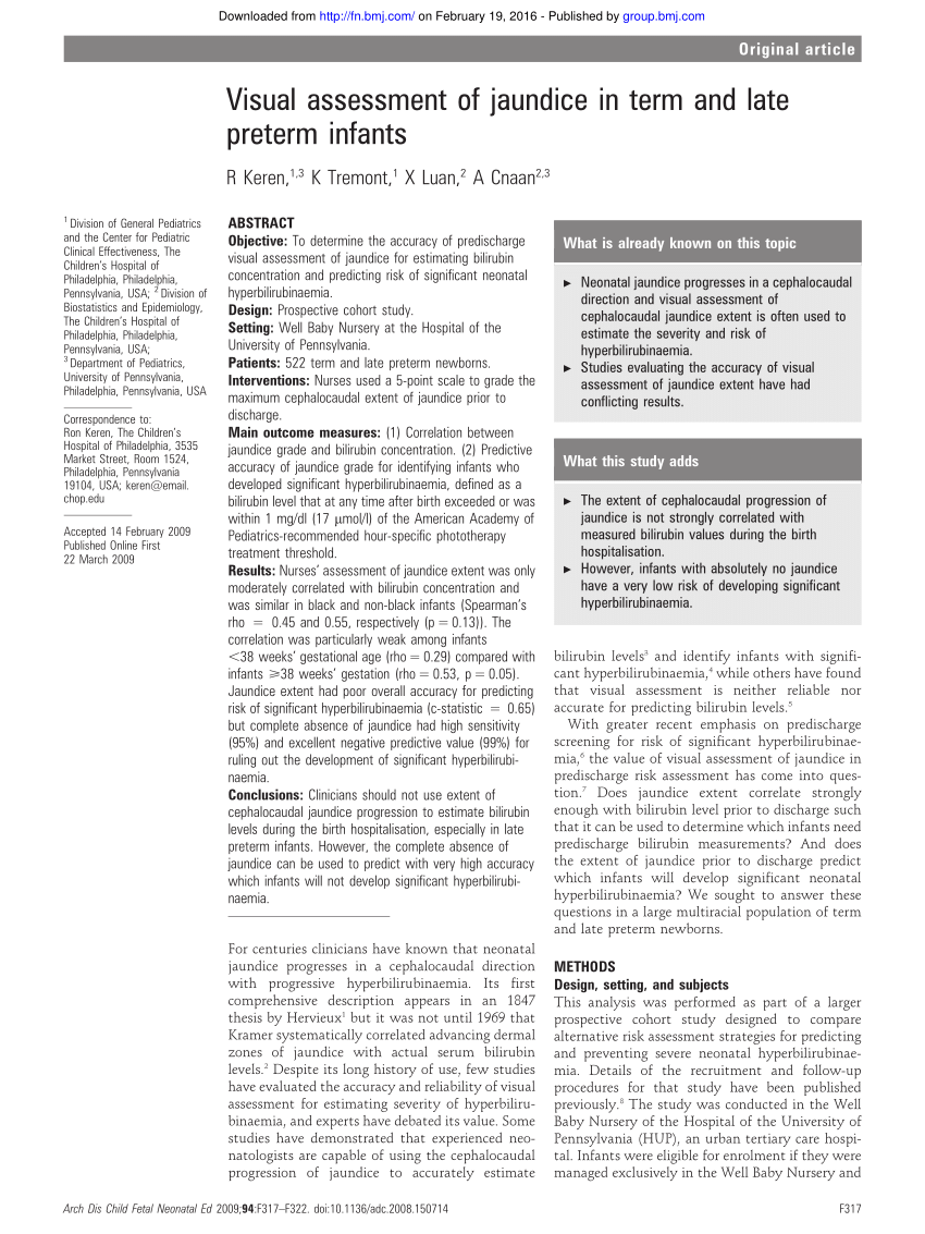 jaundice research paper pdf