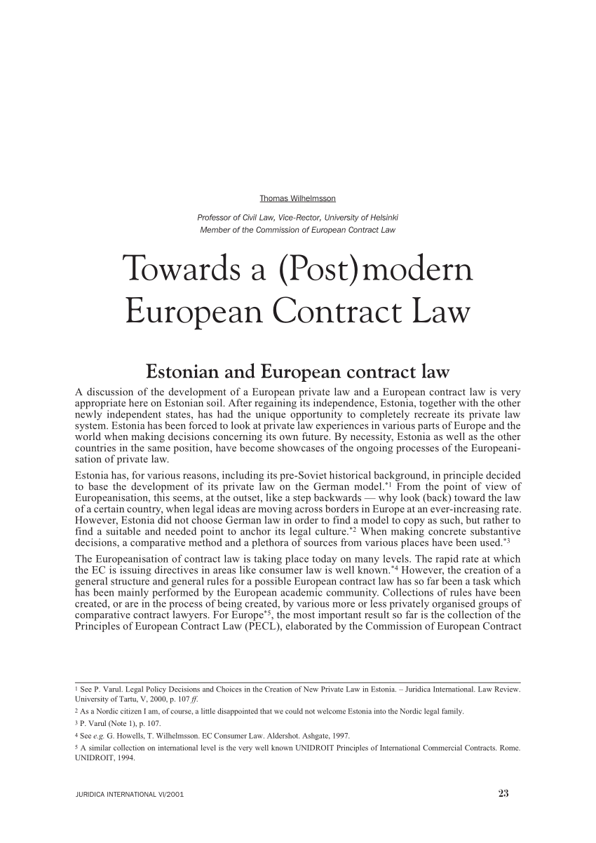 acceptance by post contract law