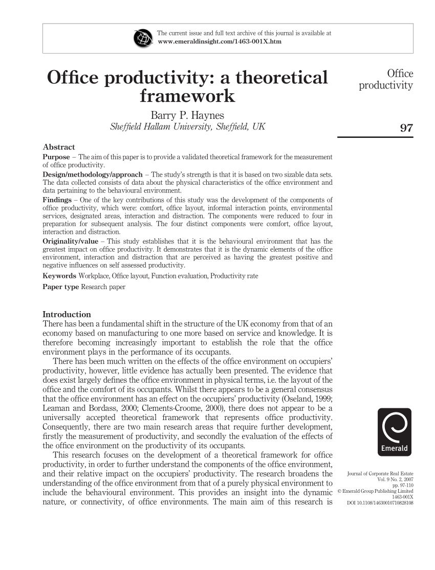 thesis on employee productivity