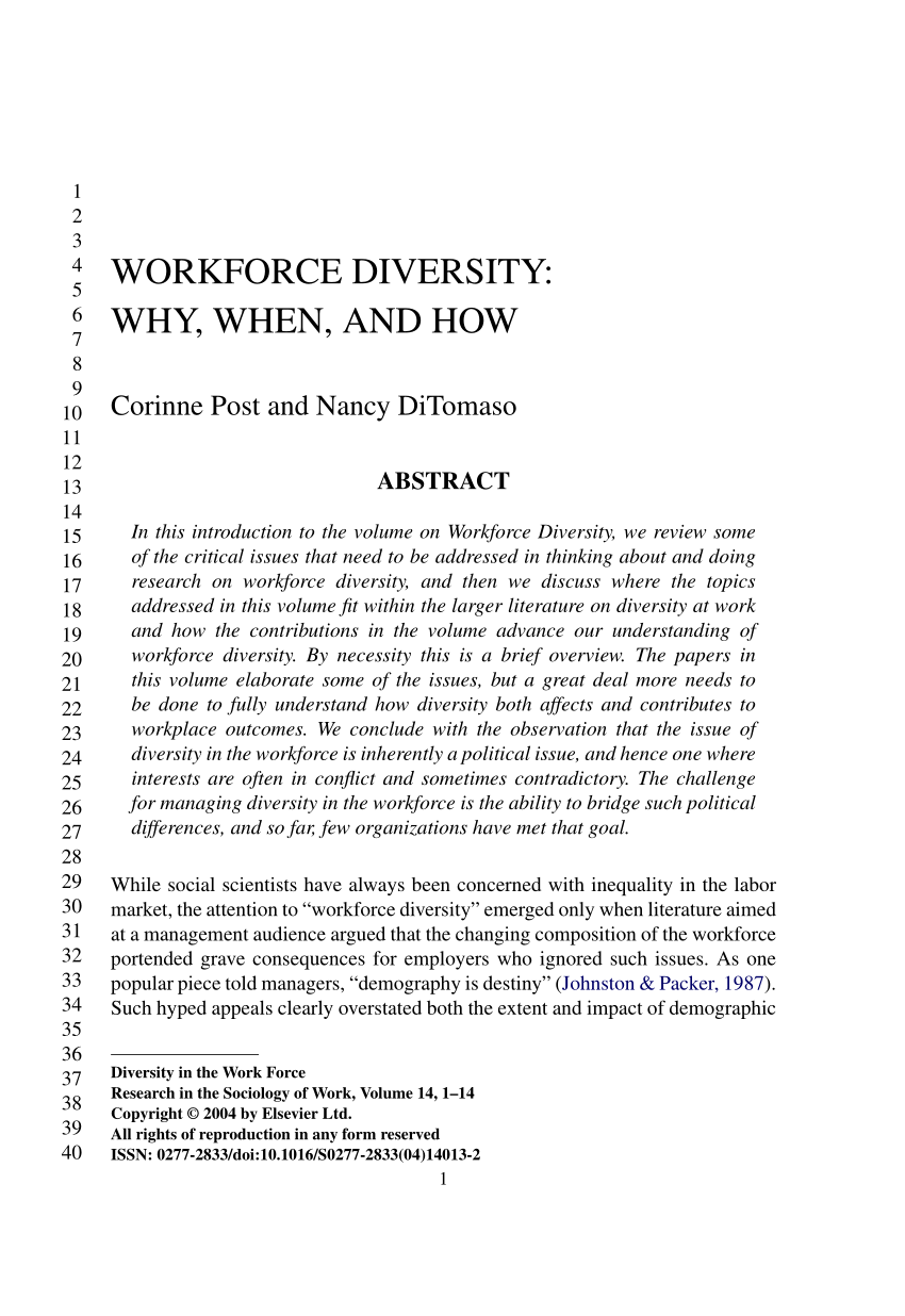 thesis on workforce diversity and employee performance