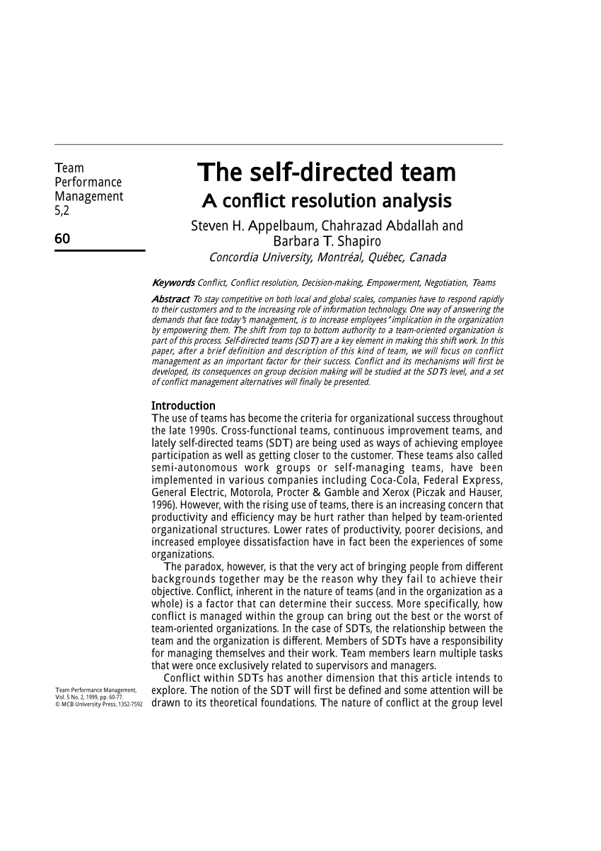 self directed teams advantages and disadvantages