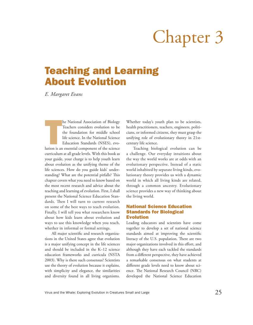 PDF) Teaching and Learning About Evolution