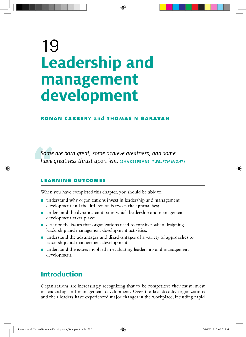 thesis on development of leadership