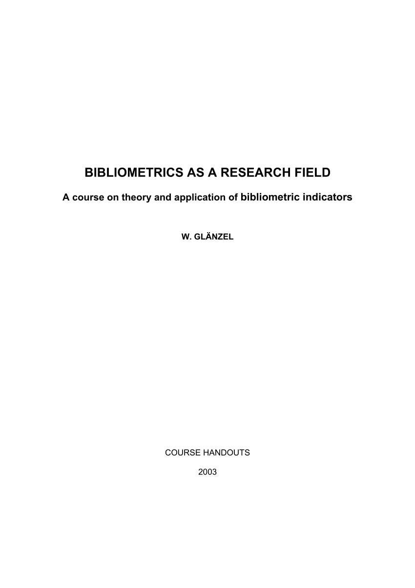 Expert Bibliometrics: An Application Service for Metric Studies of