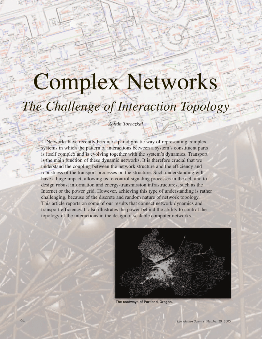 pdf complex networks the challenge of interaction topology