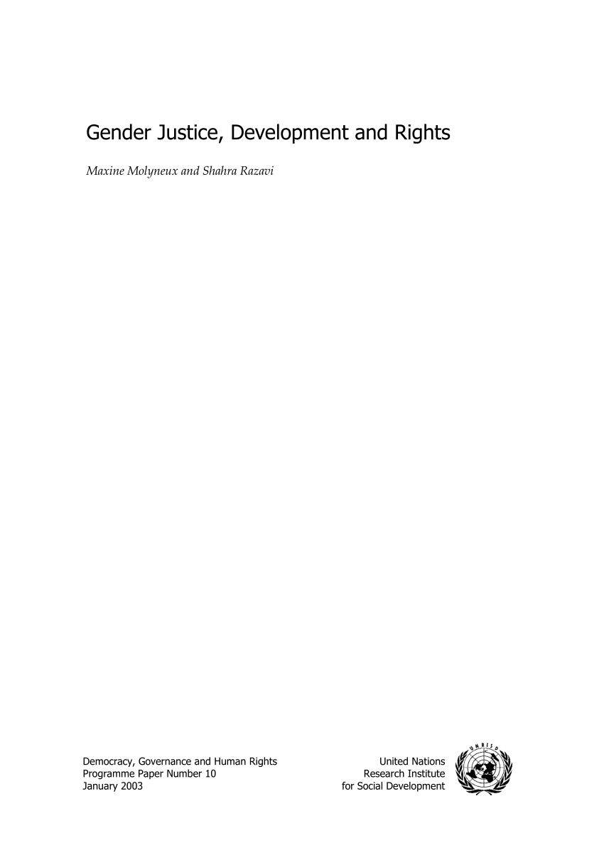 research paper on gender justice