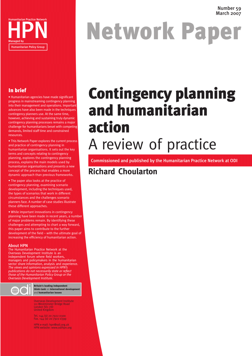 implementation strategic controls and contingency plans paper