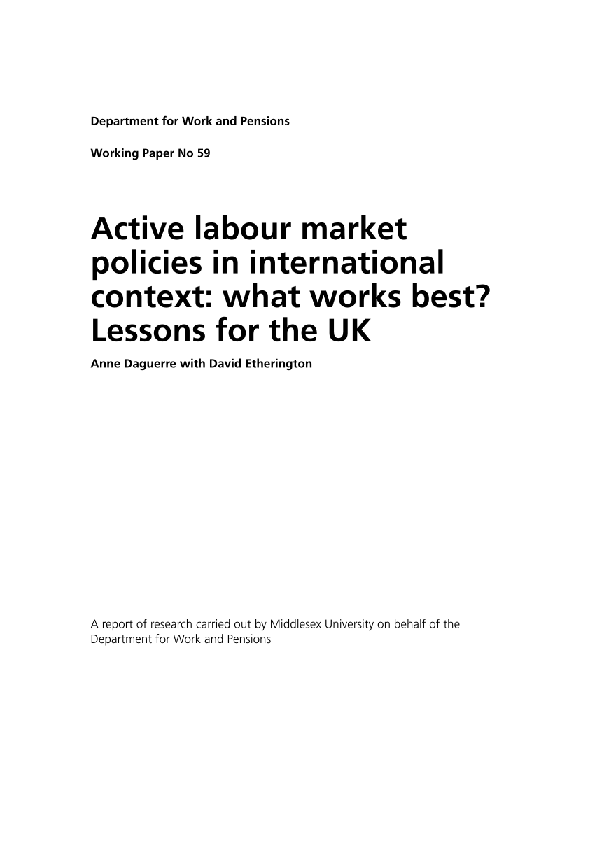 labour market policy essay
