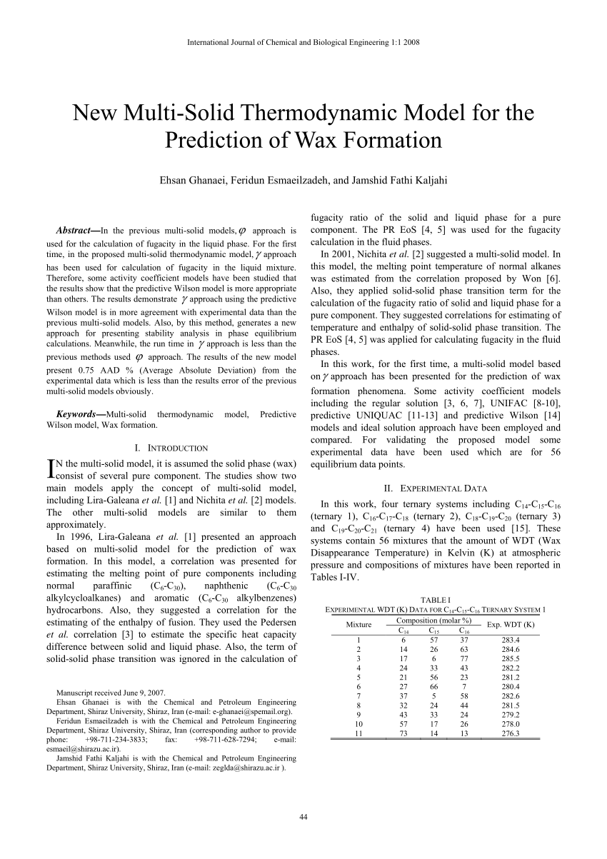 wilson model thermodynamics calculator