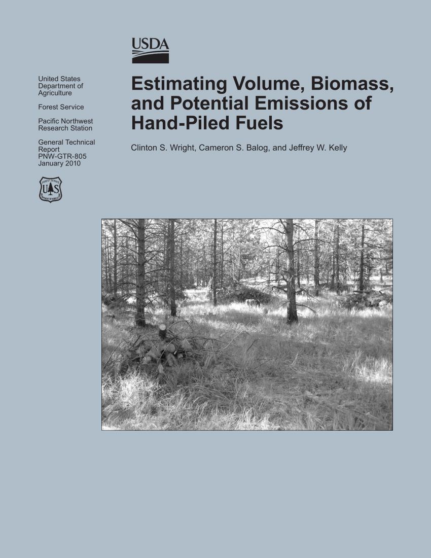 PDF) Estimating Volume, Biomass, and Potential Emissions of Hand