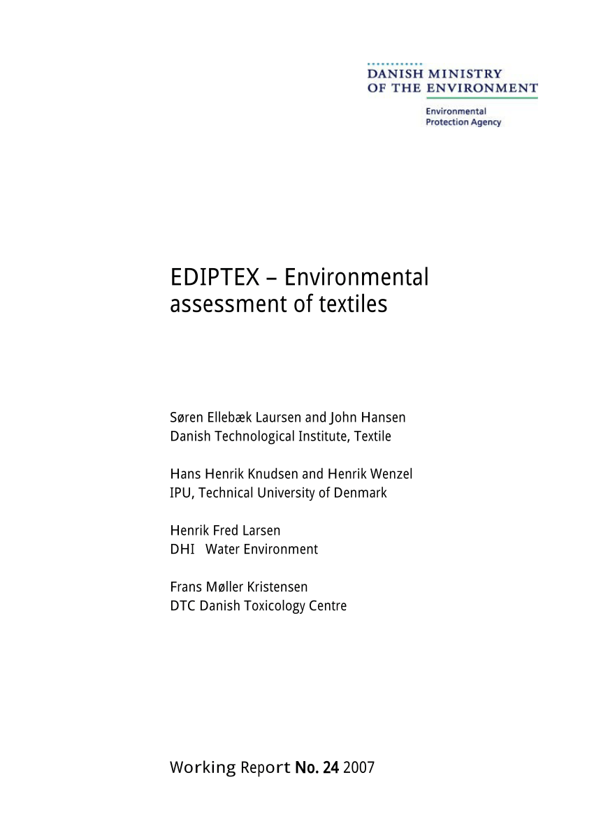 PDF) Environmental assessment of textiles