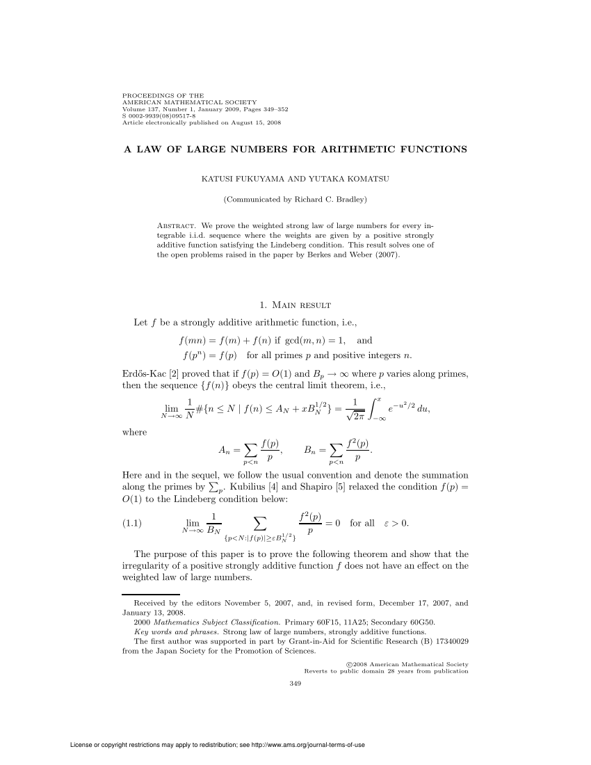 MathType on X: The Law of Large Numbers is a result in