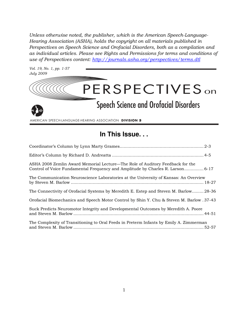 Pdf The Connectivity Of Orofacial Systems