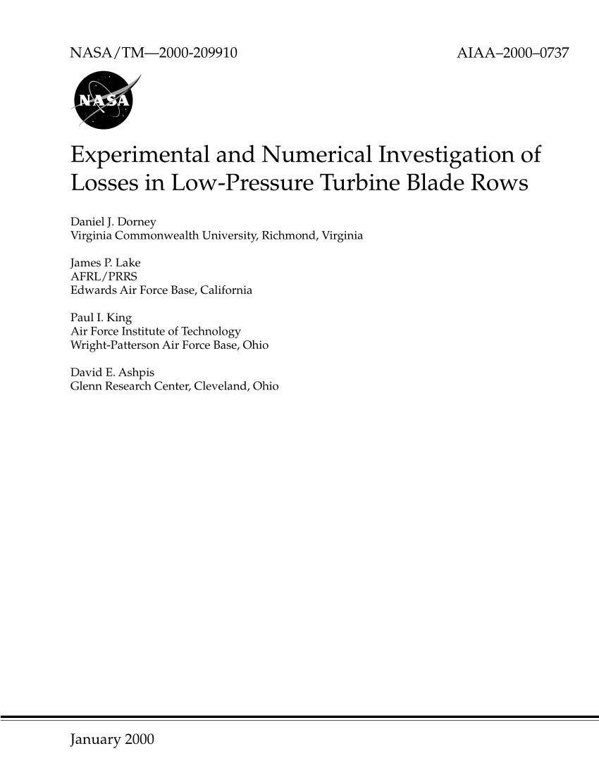 Pdf Experimental And Numerical Investigation Of Losses In Low