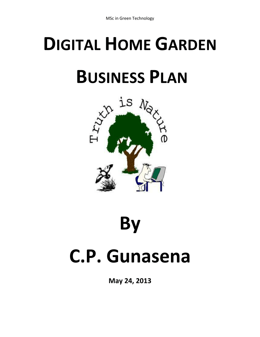 green garden business plan
