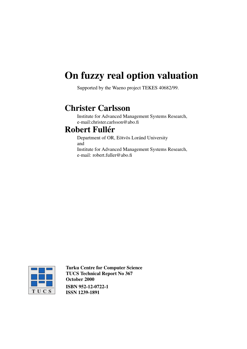 an applied course in real options valuation