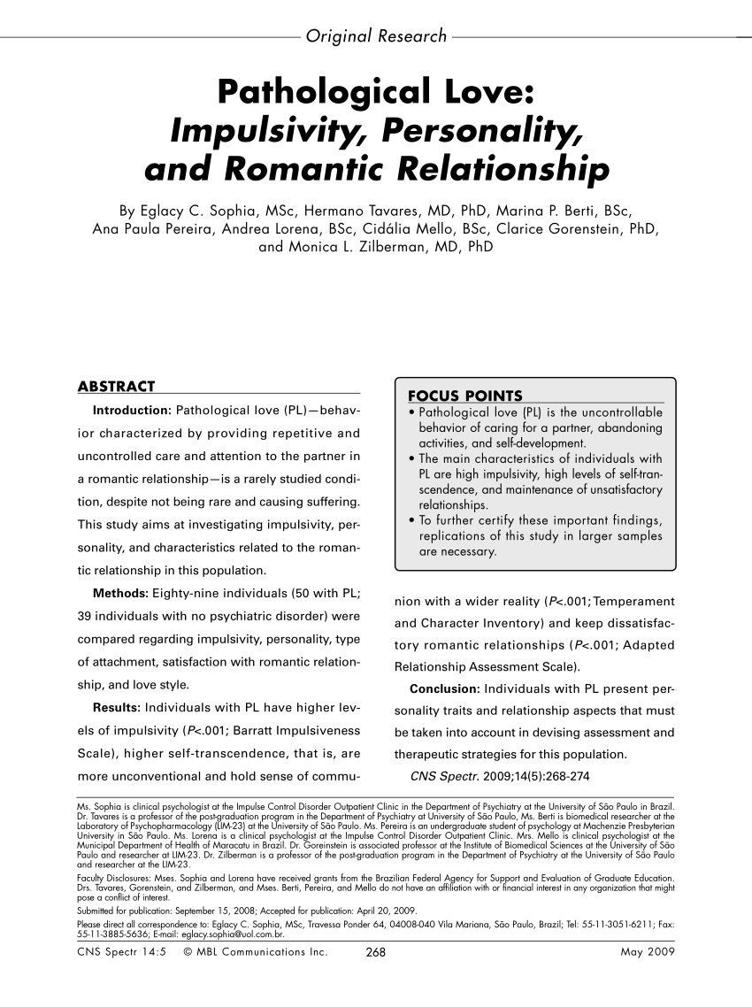research papers about romantic love