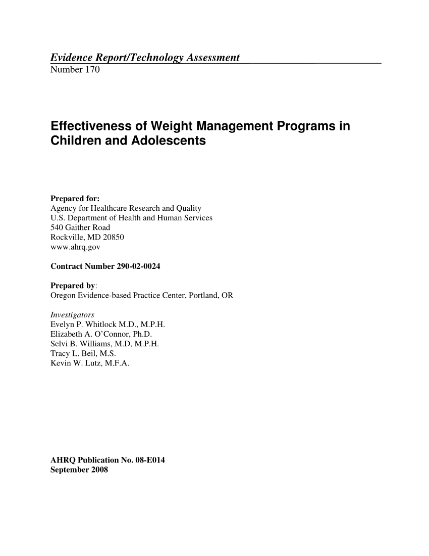 pdf-effectiveness-of-weight-management-programs-in-children-and