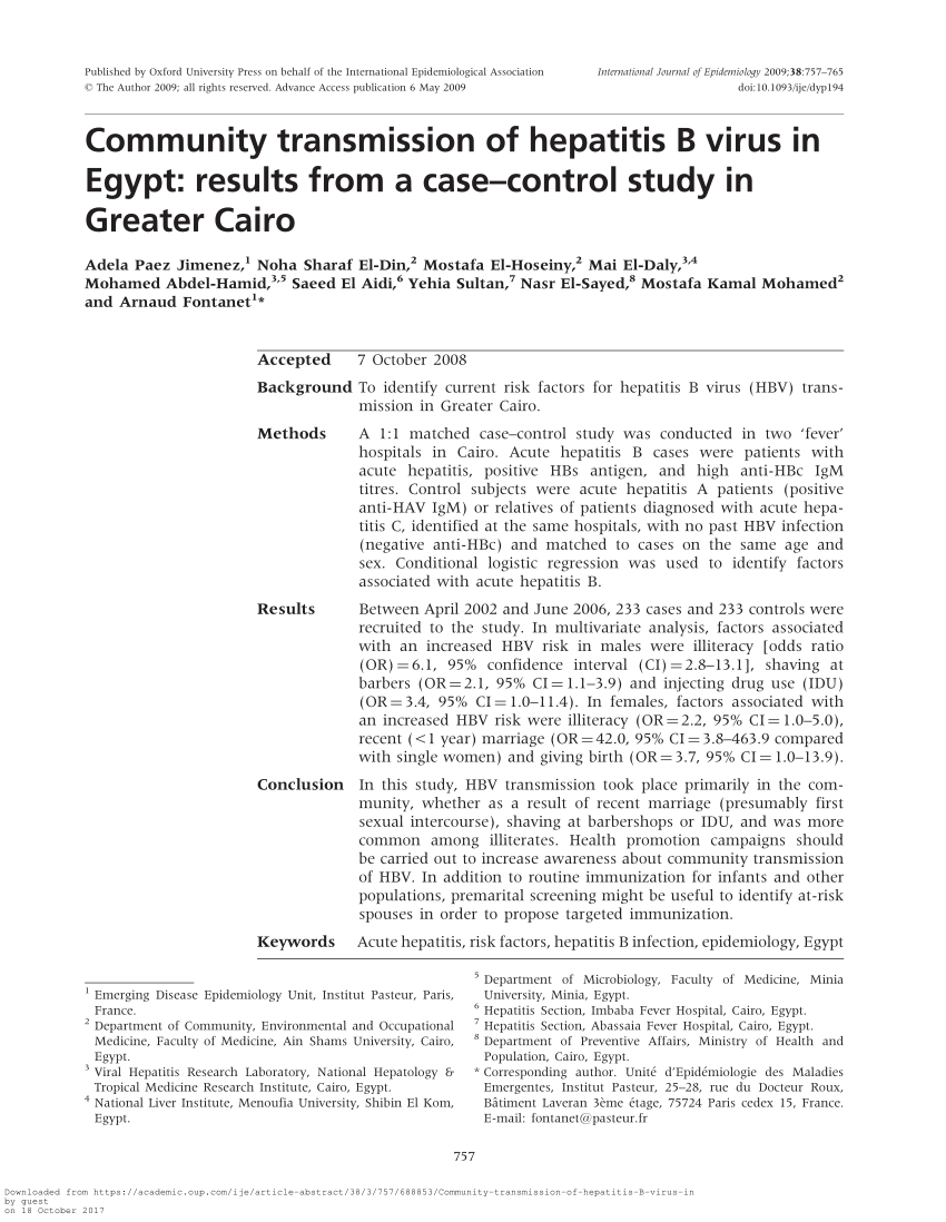 case study for hepatitis b