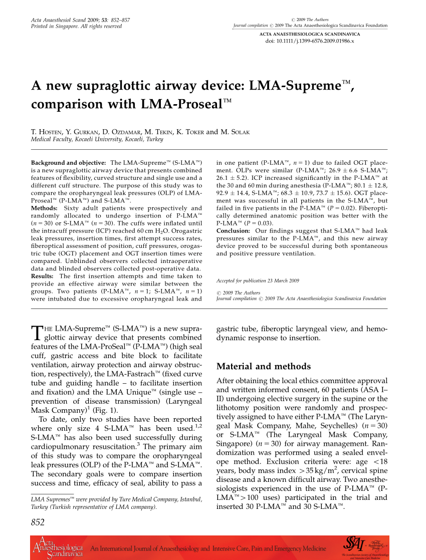 LMA Supreme™  Emergency Medical Products