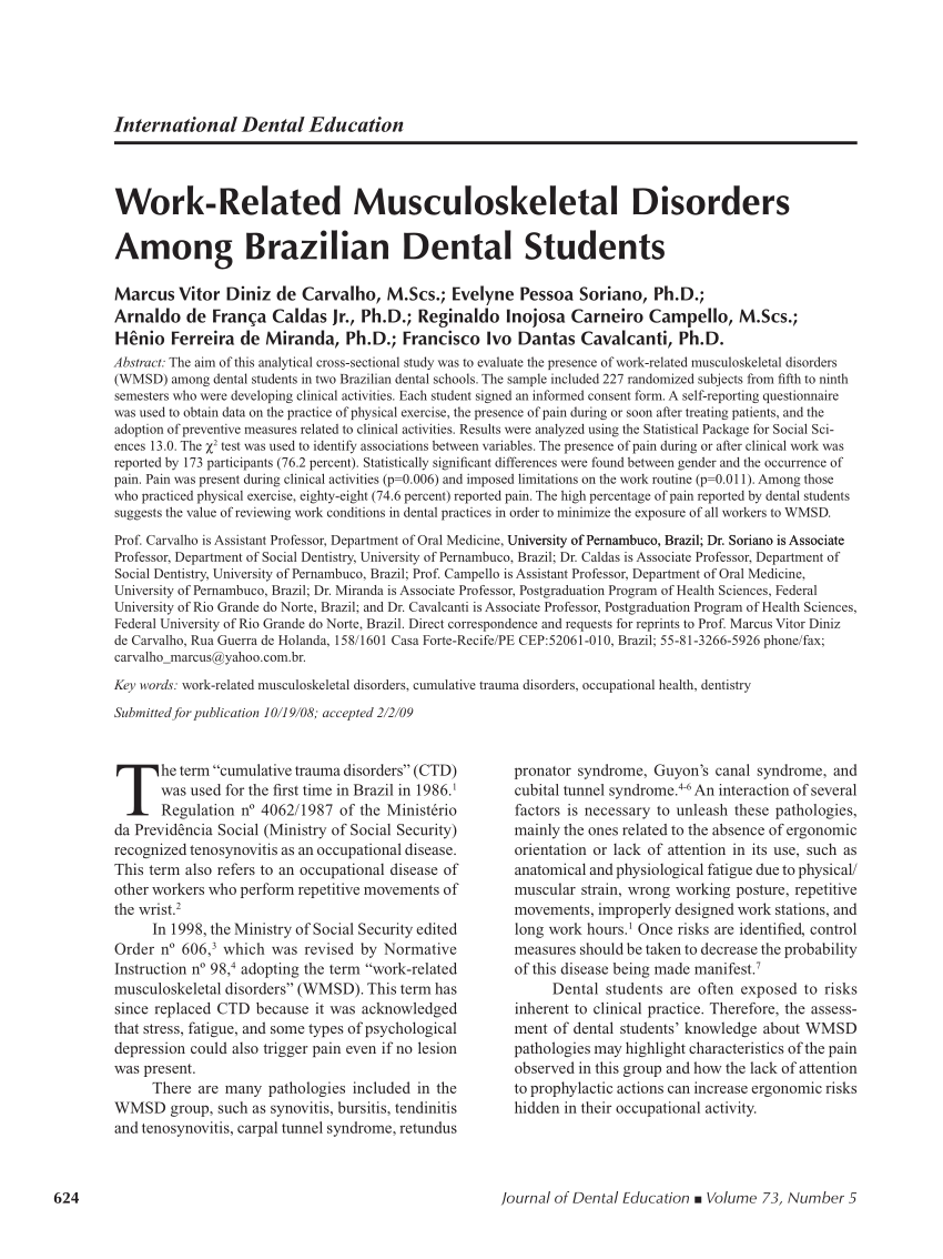 Musculoskeletal Disorder Among University Students