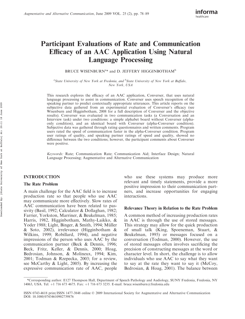 (PDF) Participant Evaluations of Rate and Communication ...