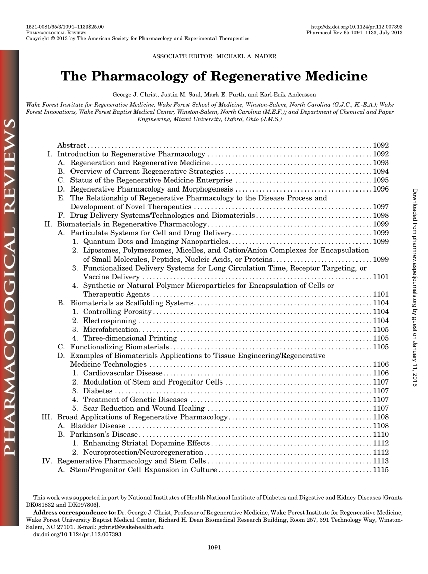 literature review on regenerative medicine