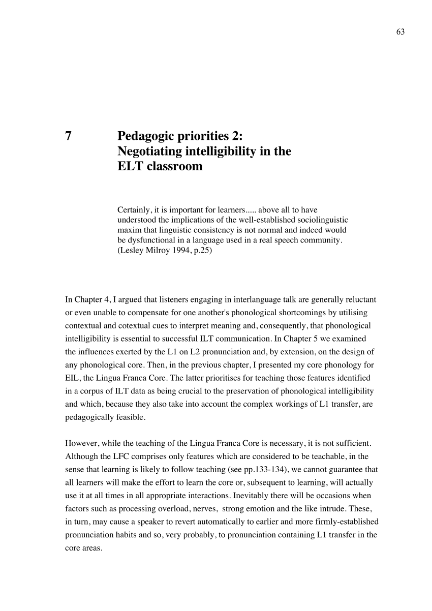 PDF) The Phonology of English as an International Language