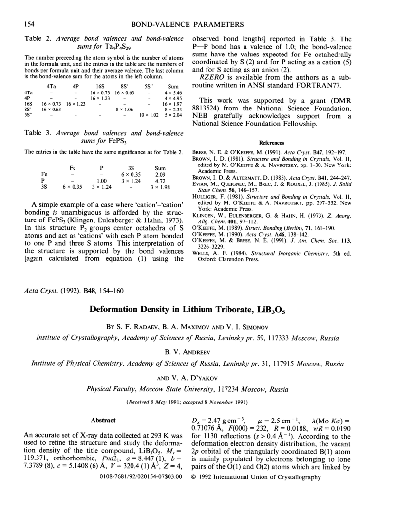 Pdf Deformation Density In Lithium Triborate Lib3o5