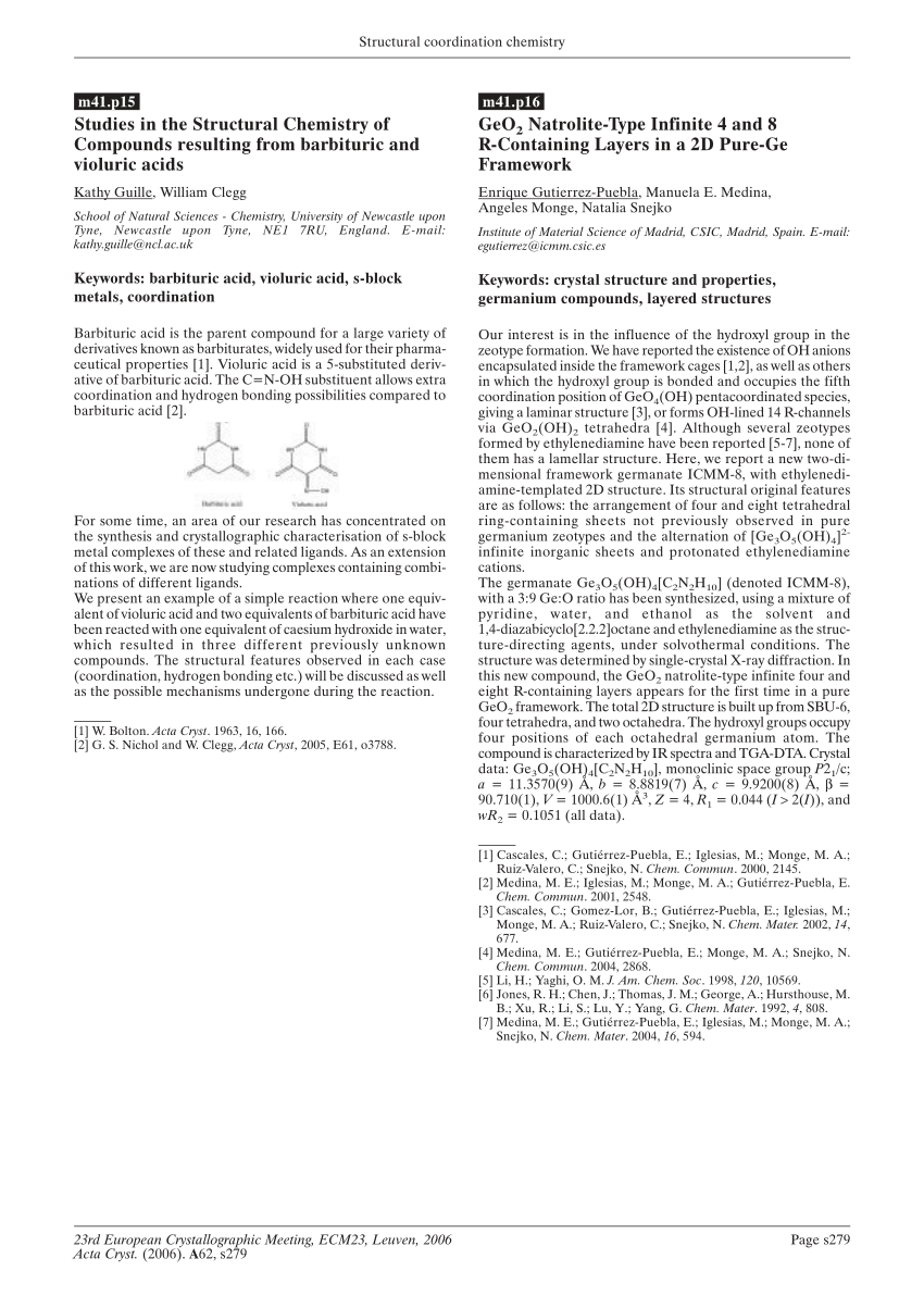 Pdf Geo 2 Natrolite Type Infinite 4 And 8 R Containing Layers In A 2d Pure Ge Framework