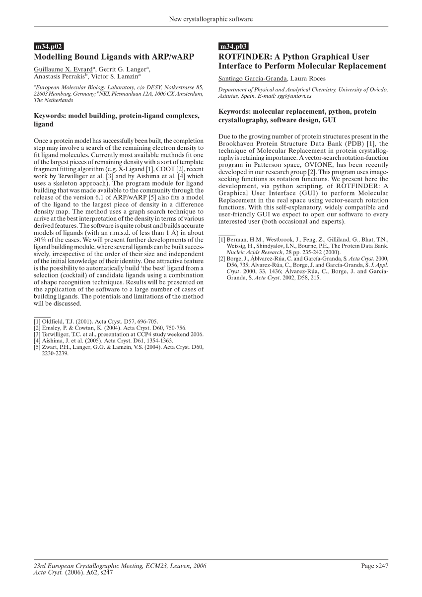 Pdf Modelling Bound Ligands With Arp Warp