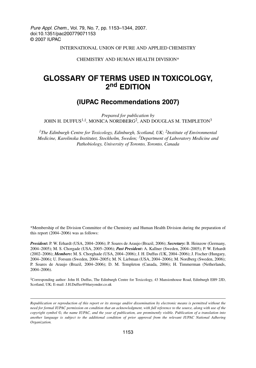 (PDF) Glossary of terms used in toxicology, 2nd edition (IUPAC