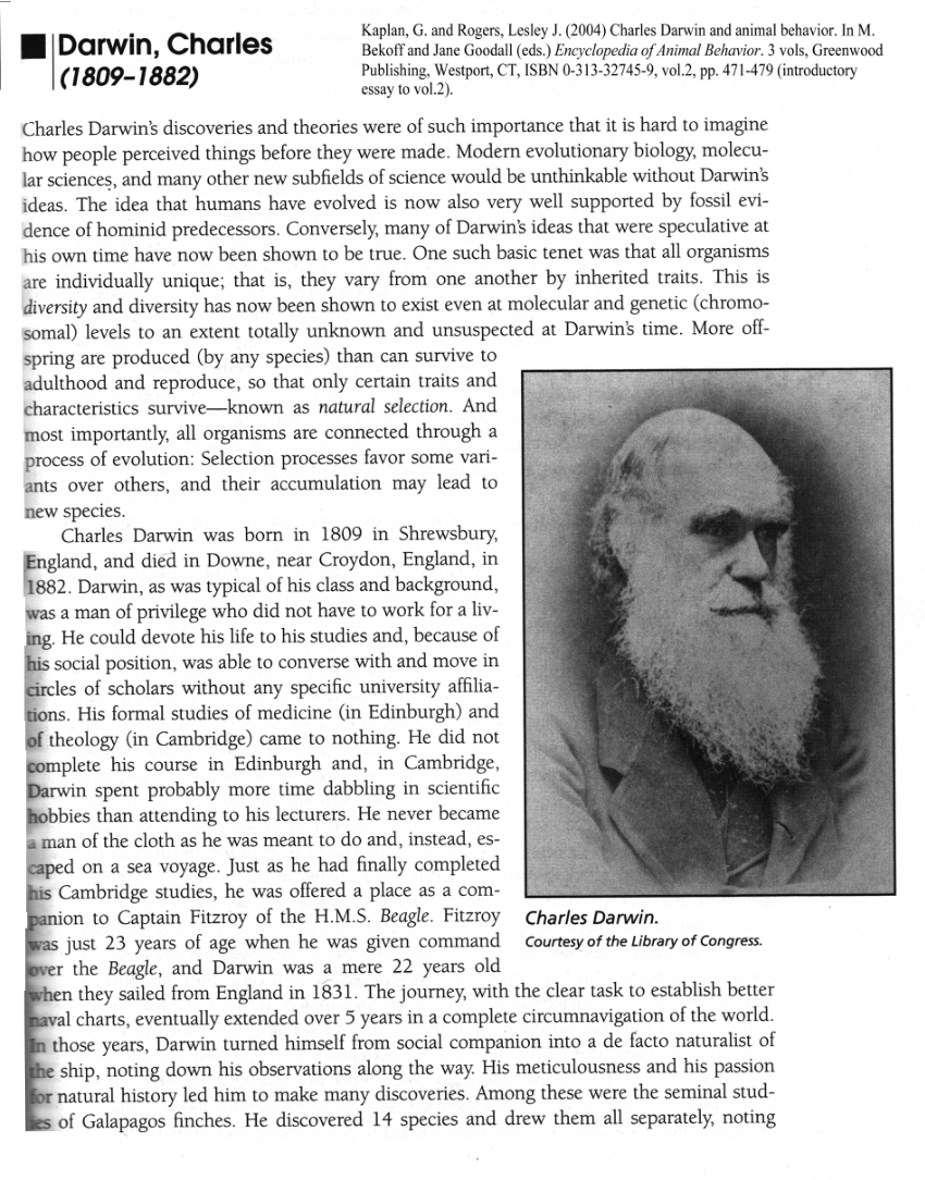charles darwin biography essay