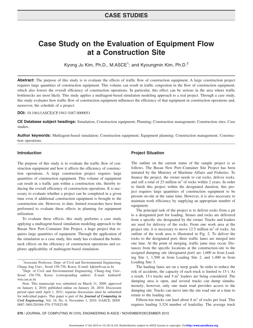 a case study in construction