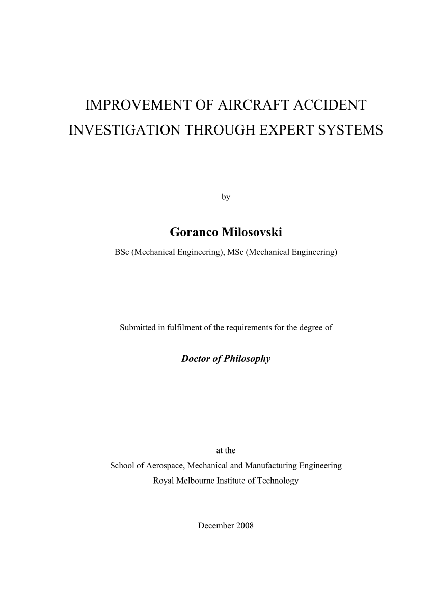 research paper on aircraft accident