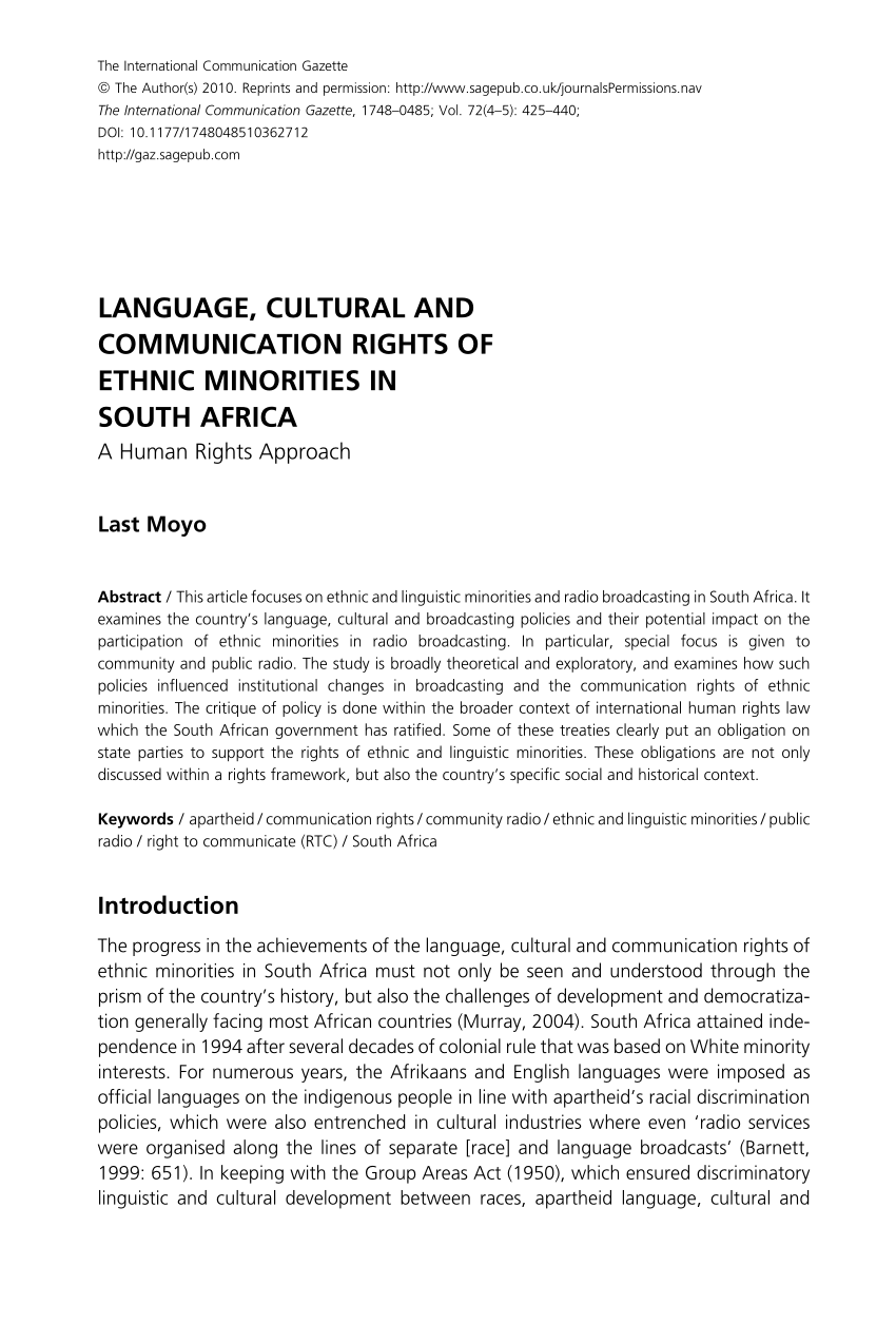 article on linguistic human rights