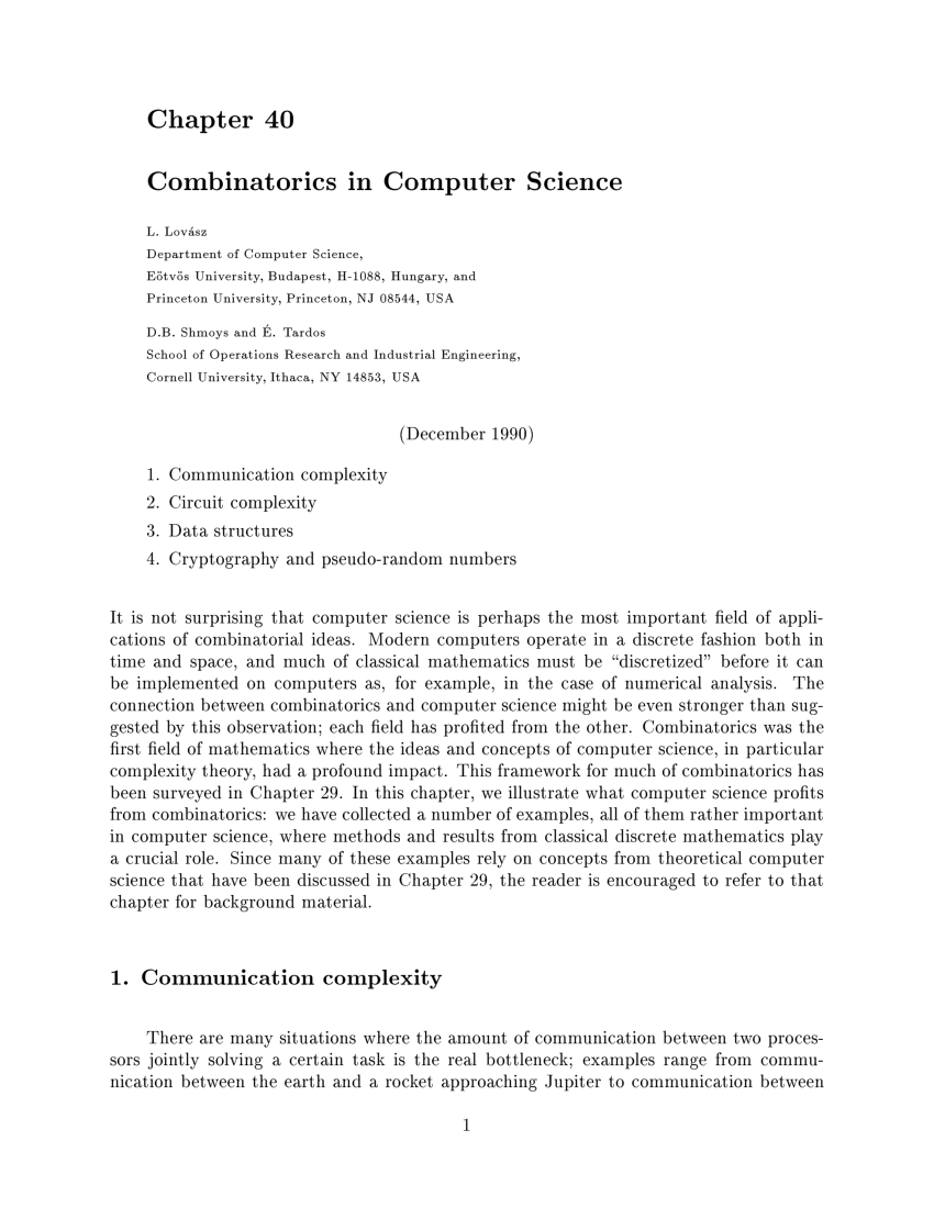 traagheid apotheker ondergronds PDF) Combinatorics in Computer Science
