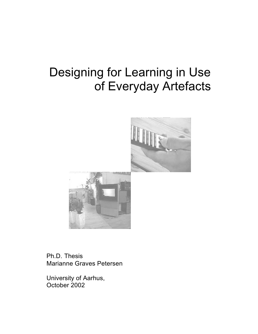 PDF) Designing for Learning in Use of Everyday Artefacts