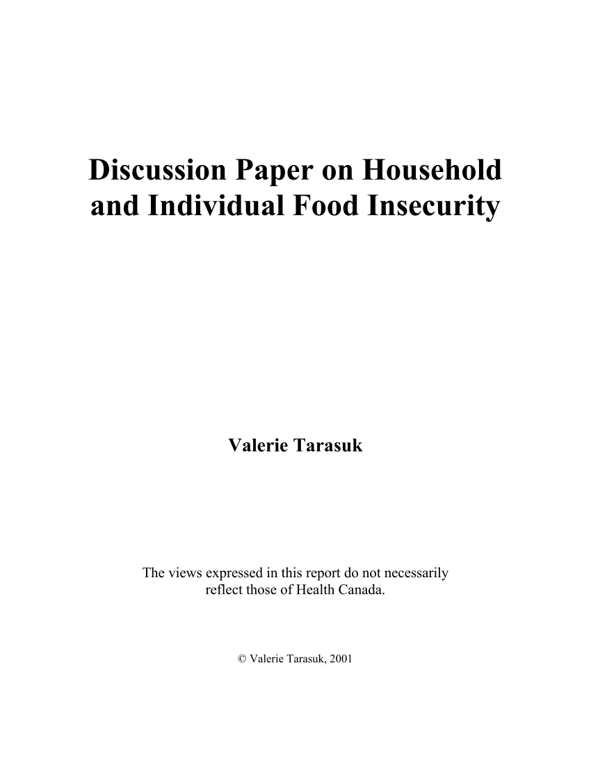 research paper on food insecurity