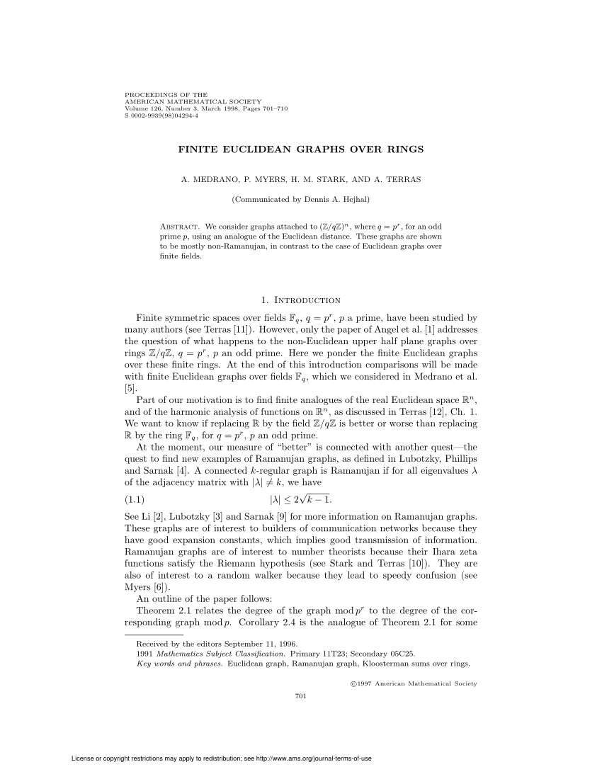 Pdf Finite Euclidean Graphs Over Rings