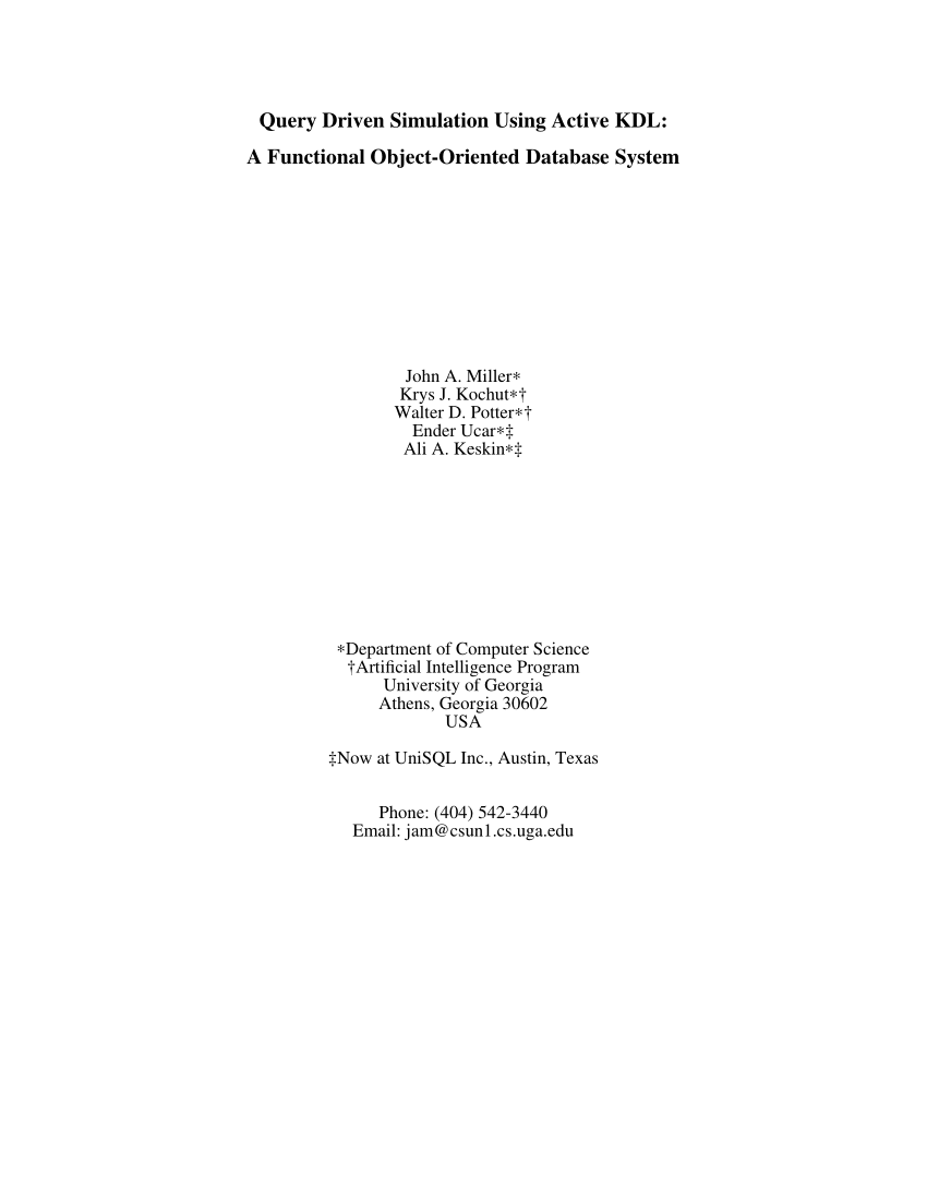 Academic Paper Title Page