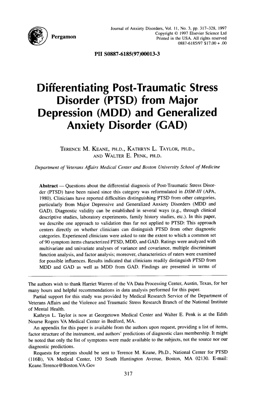 research paper about ptsd