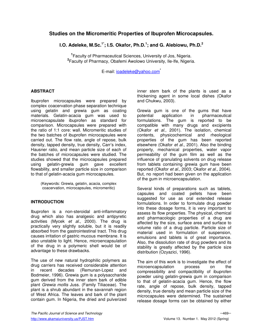 Pdf Pacific Journal Of Science And Technology
