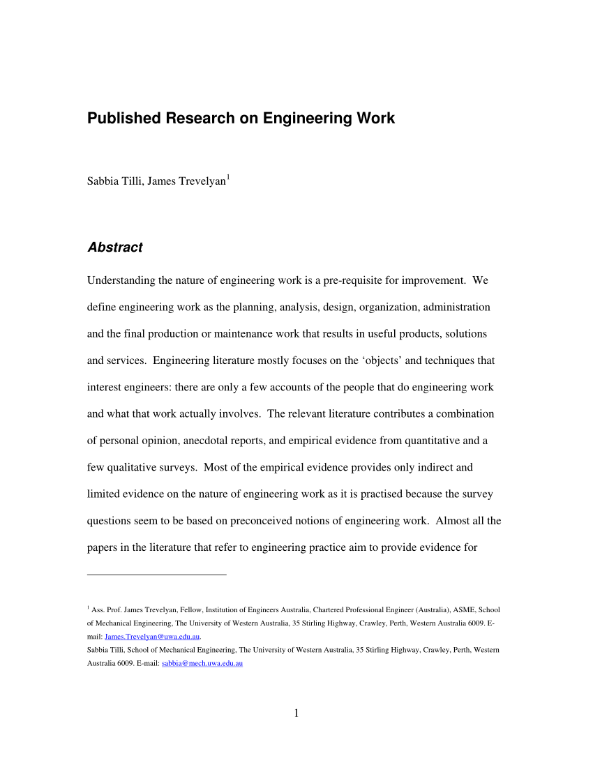 engineering project research paper