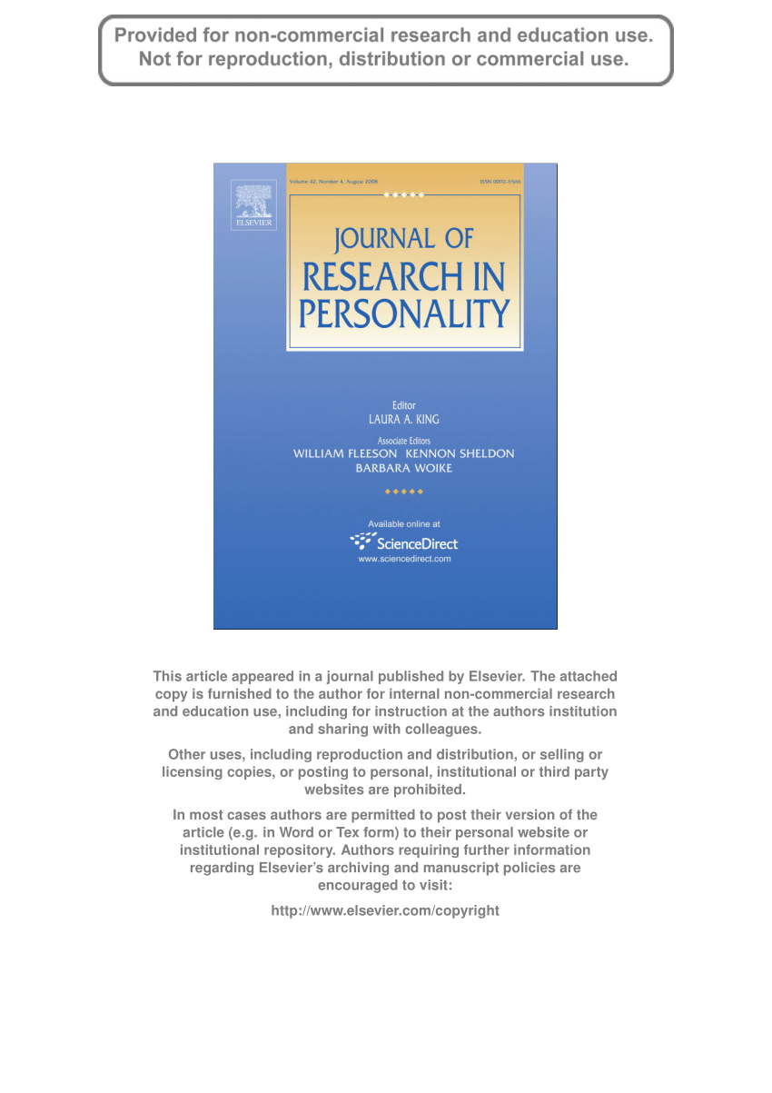 journal of research in personality