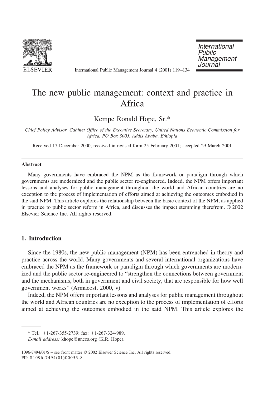 thesis new public management