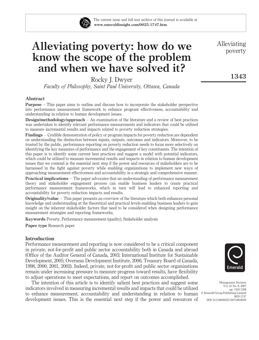 research topic on poverty