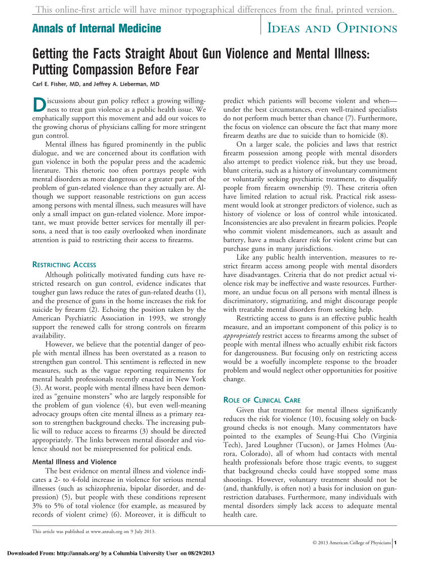 research paper gun violence